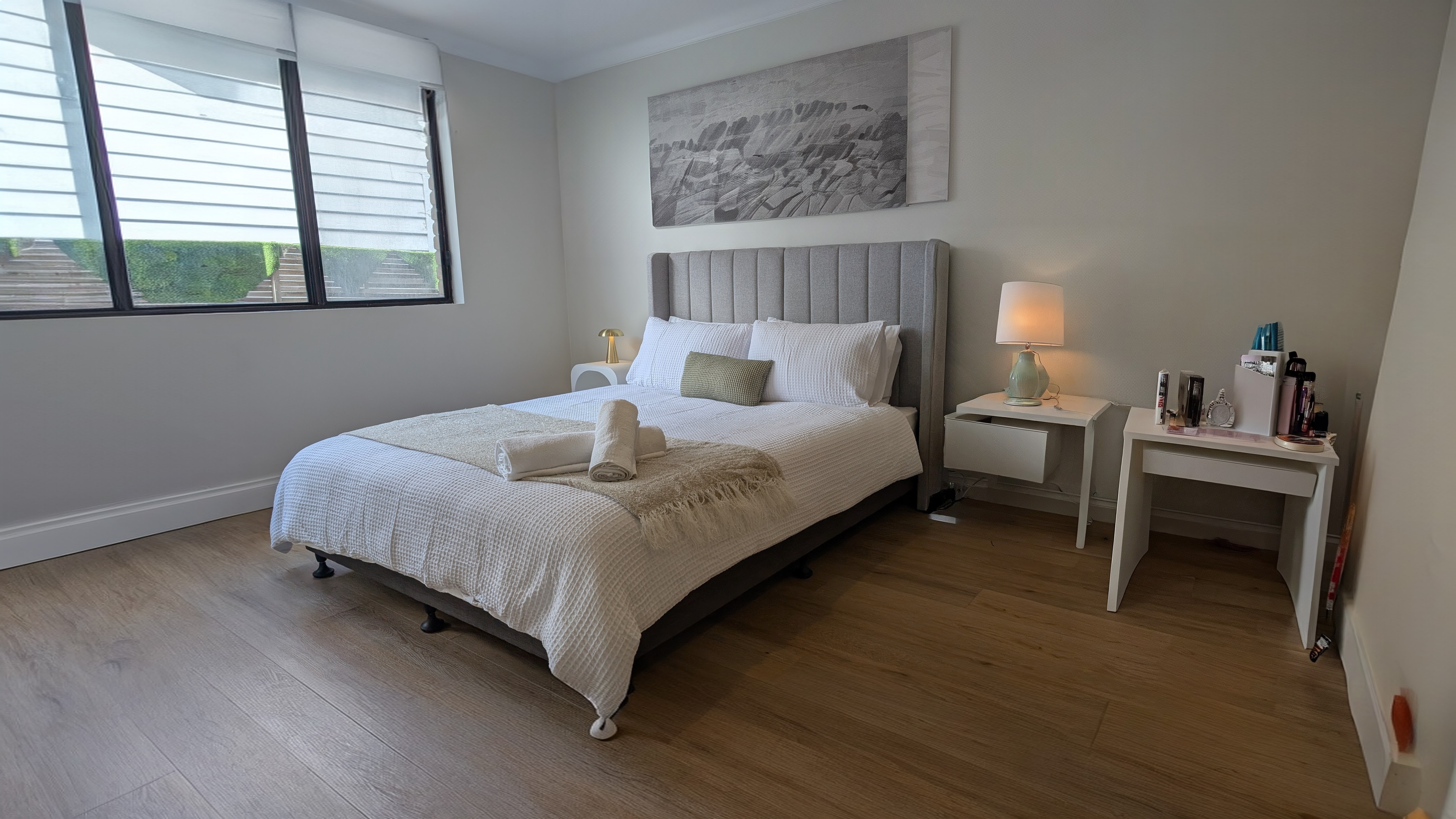 Furnished private bedroom at the Ryrie Street home in East Geelong