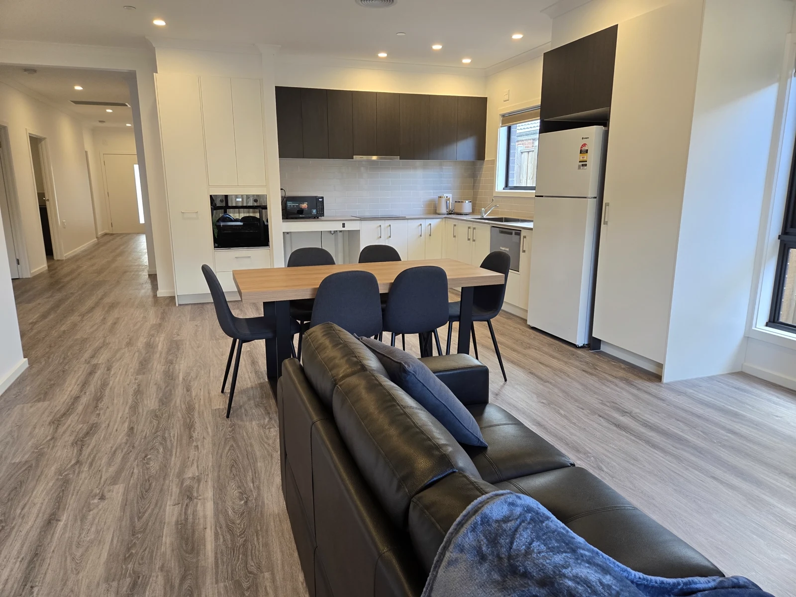 Kitchen and living area of the Charlemont accommodation option